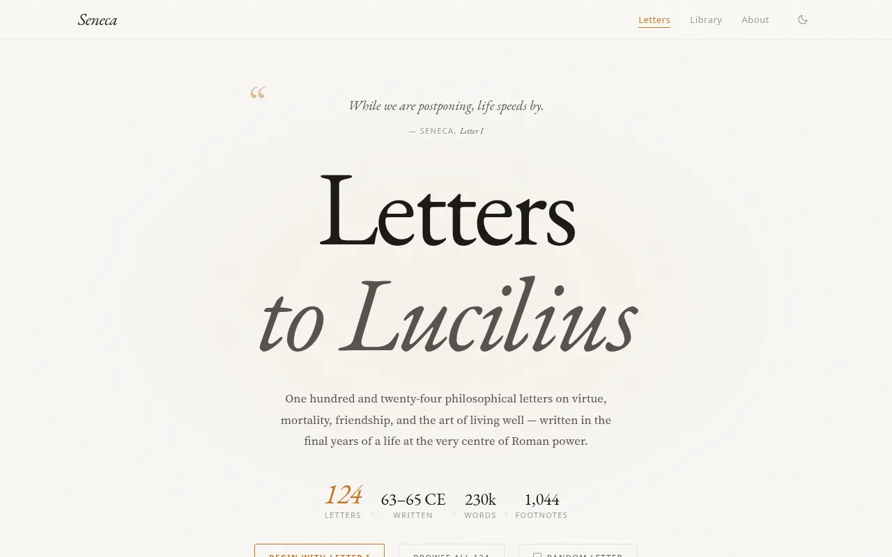 The Seneca's Letters home page